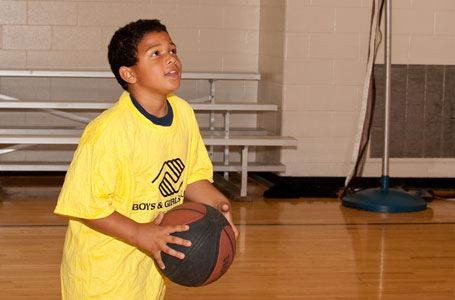 Boy Playing Basketball