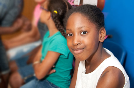 Young girl with confident look